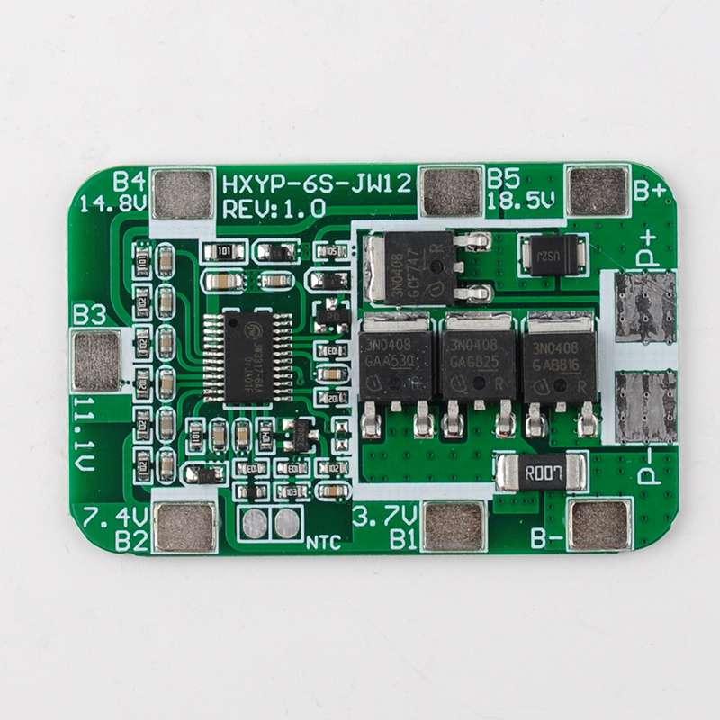Carte BMS module protection batterie lithium 6S 22.2V 12A haute intensité 20A sans équilibrage